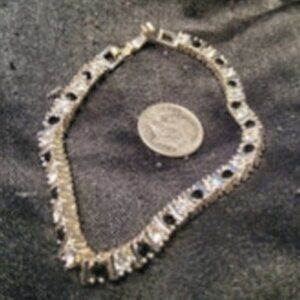 V Black Crystal Bracelet vv